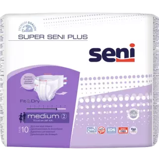 СЕНИ СУПЕР ПЛЮС подгузники д/взр N10 2-МЕДИУМ - Добрая аптека