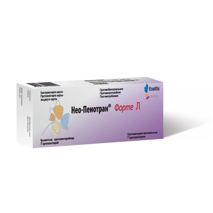 НЕО-ПЕНОТРАН ФОРТЕ 750мг+200мг N7 суппоз ваг НЕО-ПЕНОТРАН ФОРТЕ 750мг+200мг N7 суппоз ваг - Добрая аптека