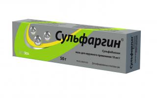 СУЛЬФАРГИН 10мг/г 50г мазь д/нар прим - Добрая аптека