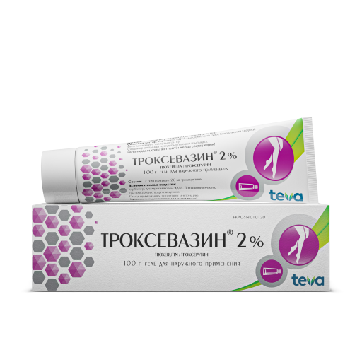 ТРОКСЕВАЗИН 2% 100г гель д/нар прим ТРОКСЕВАЗИН 2% 100г гель д/нар прим - Добрая аптека
