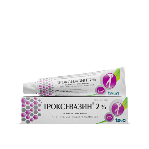 ТРОКСЕВАЗИН 2% 40г гель д/нар прим ТРОКСЕВАЗИН 2% 40г гель д/нар прим - Добрая аптека