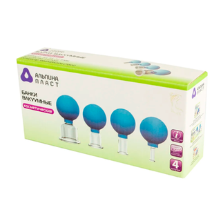 БАНКИ СУХИЕ ВАКУУМНЫЕ N4 БВ-01 МАССАЖ ПОЛИМЕРНО-СТЕКЛЯННЫЕ - Добрая аптека