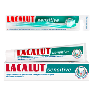 Lacalut Асtiv зубная паста 75 мл + ополаскиватель Актив 100 мл в подарок - Добрая аптека