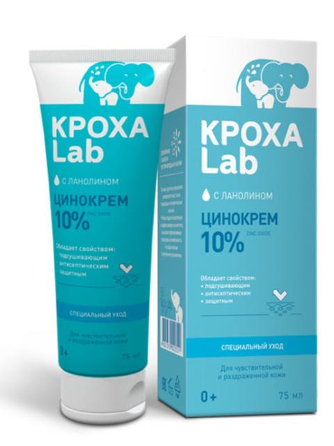 Кроха Lab детский крем Цинокрем защитный для спец ухода 75мл Кроха Lab детский крем Цинокрем защитный для спец ухода 75мл - Добрая аптека