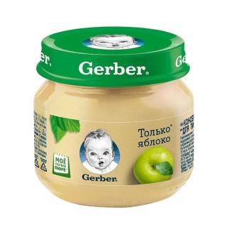 ГЕРБЕР ПЮРЕ 80г ЯБЛОКО 4МЕС.+ - Добрая аптека