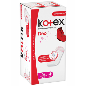 KOTEX ДЕО ПРОКЛАДКИ ЕЖЕДНЕВНЫЕ N56 ультратонкие KOTEX ДЕО ПРОКЛАДКИ ЕЖЕДНЕВНЫЕ N56 ультратонкие - Добрая аптека