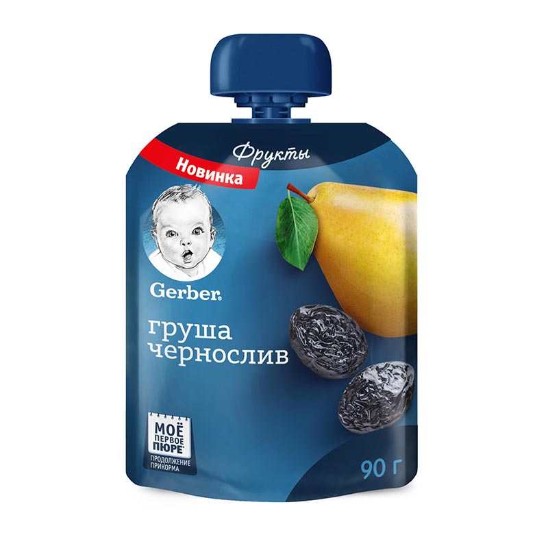 Гербер пюре груша чернослив 90г Гербер пюре груша чернослив 90г - Добрая аптека