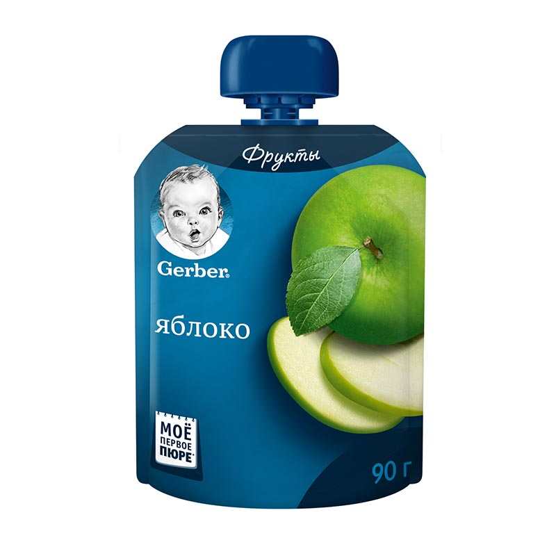 Гербер пюре детское яблоко 4+ 90г Гербер пюре детское яблоко 4+ 90г - Добрая аптека