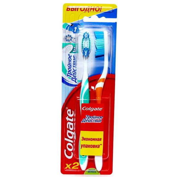 Colgate L2 зубная щетка Тройное действие 1+1 Colgate L2 зубная щетка Тройное действие 1+1 - Добрая аптека
