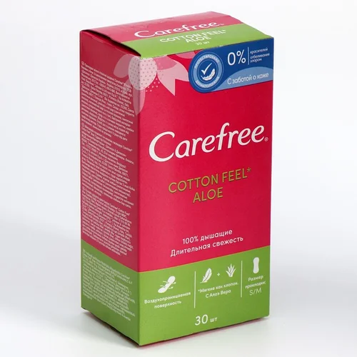 JOHNSON'S прокладки Carefree cotton feel Aloe №30 - Добрая аптека