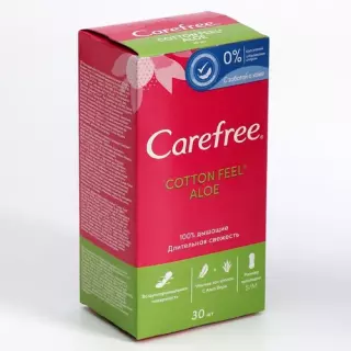 JOHNSON'S прокладки Carefree cotton feel Aloe №30 - Добрая аптека