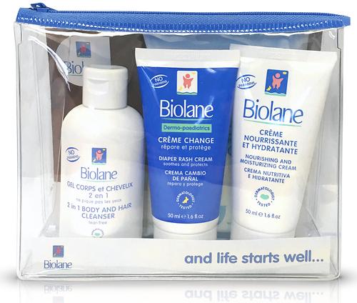 BIOLANE Набор дорожный в косметичке 50мл-3шт BIOLANE Набор дорожный в косметичке 50мл-3шт - Добрая аптека