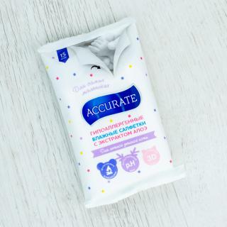 Влажные салфетки АККУРАТ 15шт детские REL1 - Добрая аптека