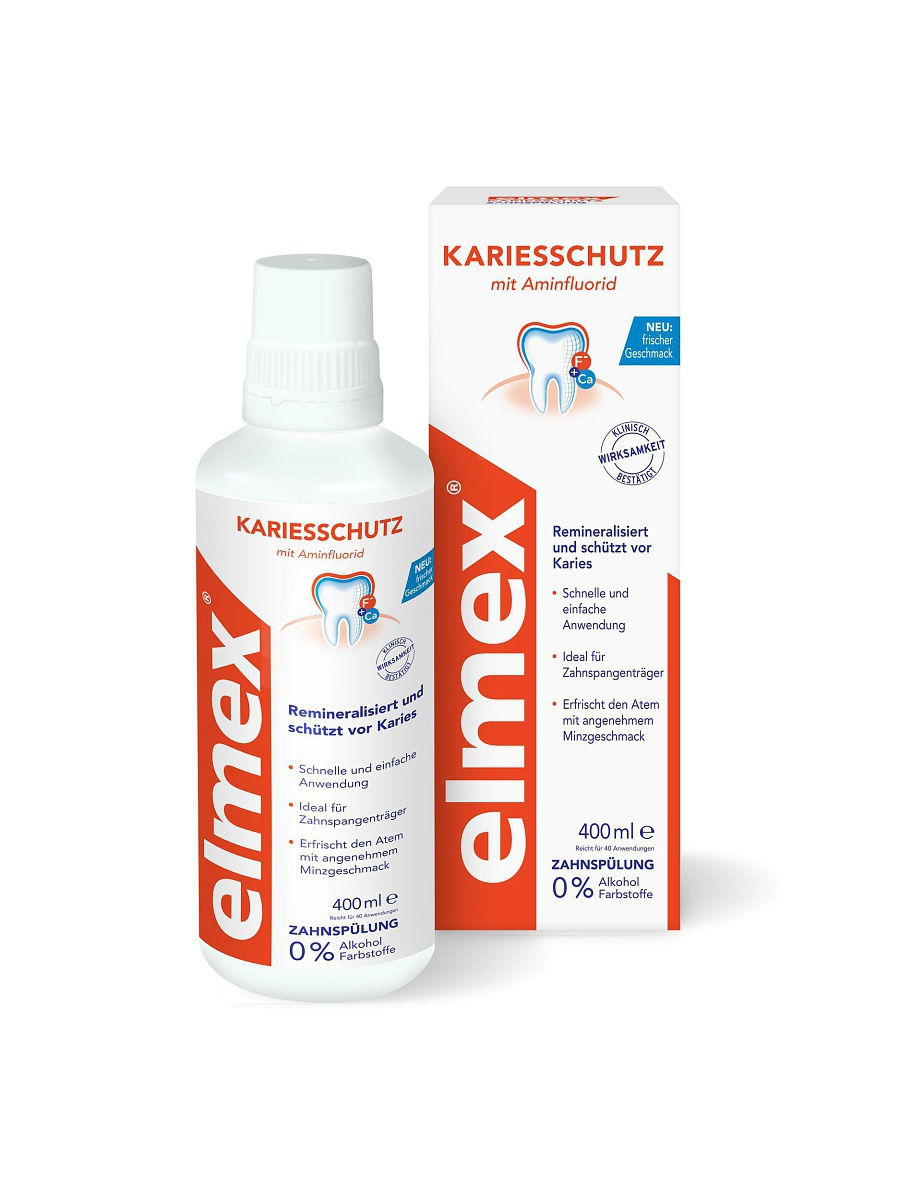 ЭЛМЕКС ОПОЛАСКИВАТЕЛЬ ДЛЯ ПОЛОСТИ РТА ЗАЩ ОТ КАРИЕСА 400мл - Добрая аптека