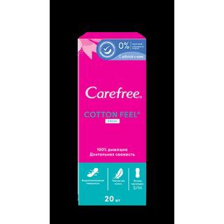 JOHNSON'S прокладки Carefree Cotton Feel Fresh №20 шт - Добрая аптека