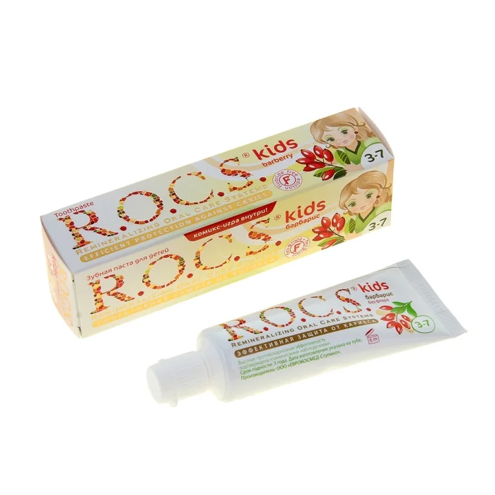 Rocs Зубная паста Кидс Барбарис 45г Rocs Зубная паста Кидс Барбарис 45г - Добрая аптека