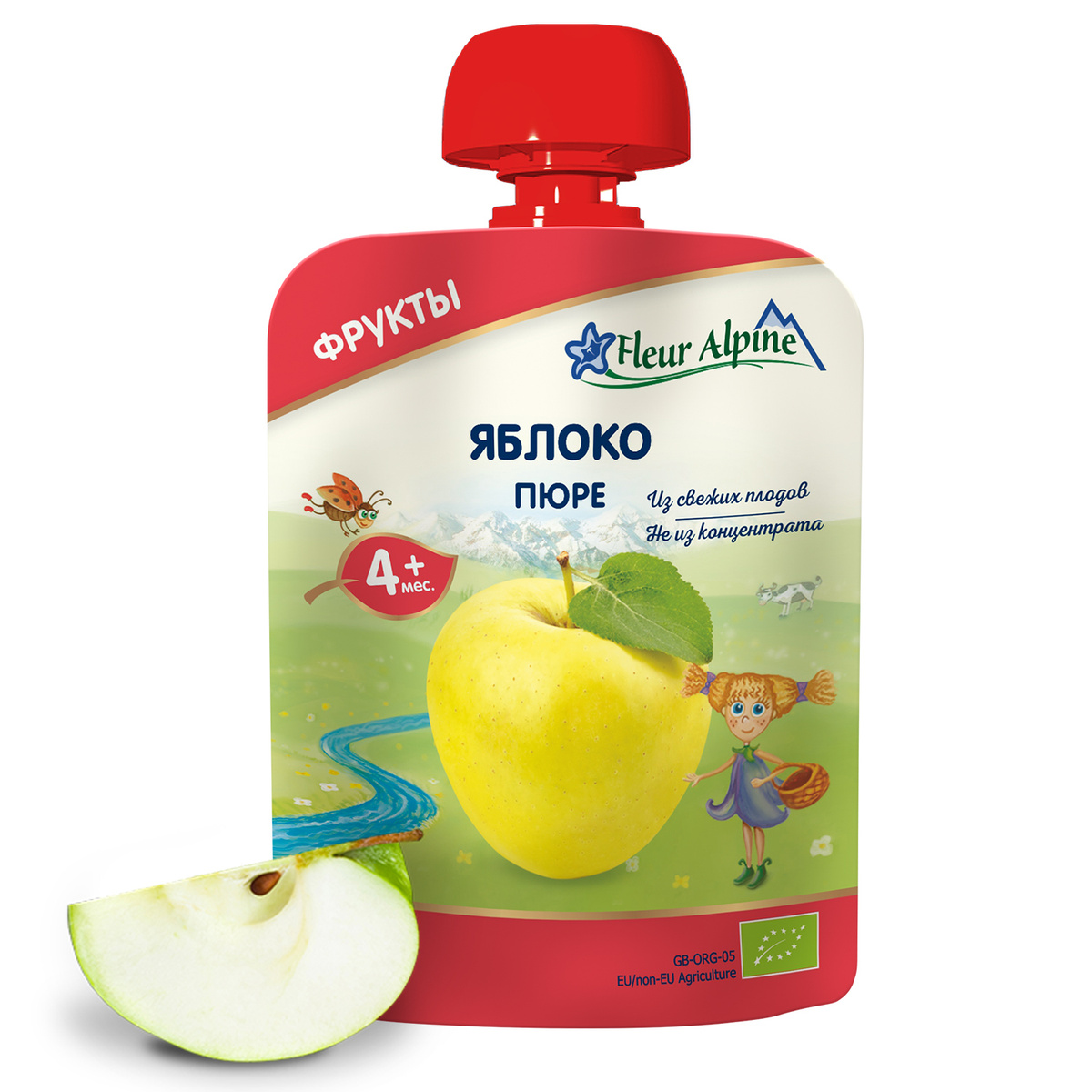 Флер Альпин пюре яблоко 90г - Добрая аптека