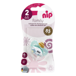 NIP соска пустышка латекс р2 (5-18мес) Family - Добрая аптека