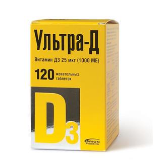 УЛЬТРА-Д ВИТАМИН Д3 N120 таб жев - Добрая аптека