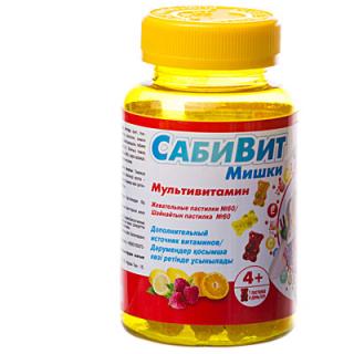 Сабивит Мишки мультивитамин пастилки жевательные №30 - Добрая аптека