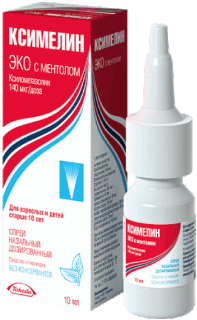 КСИМЕЛИН ЭКО С МЕНТОЛОМ 0.1% 10мл спрей наз - Добрая аптека