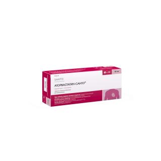 АТОРВАСТАТИН-САНТО 10мг N30 таб п.о. - Добрая аптека