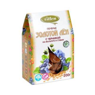 Vitlen печенье Золотой лен с ЧЕРНИКОЙ на мальтите и стевии 200г REL1 - Добрая аптека