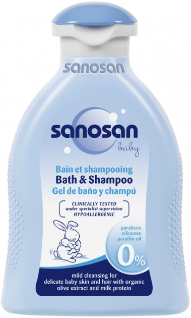 Sanosan Средство для купания и шампунь серии baby 200мл - Добрая аптека