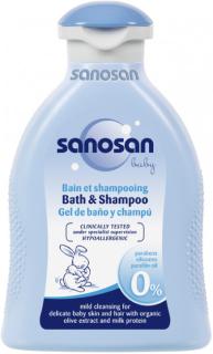 Sanosan Средство для купания и шампунь серии baby 200мл - Добрая аптека