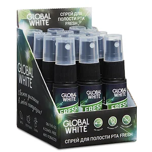 Global White Спрей с экстрактом оливы и петрушки 15мл ШОУ БОКС 12шт Global White Спрей с экстрактом оливы и петрушки 15мл ШОУ БОКС 12шт - Добрая аптека
