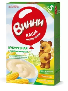 Винни каша молочная кукурузная с пребиотиками 220г. - Добрая аптека