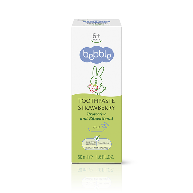 BEBBLE ЗУБНАЯ ПАСТА ДЕТСКАЯ 50мл КЛУБНИКА 6МЕС+ BEBBLE ЗУБНАЯ ПАСТА ДЕТСКАЯ 50мл КЛУБНИКА 6МЕС+ - Добрая аптека