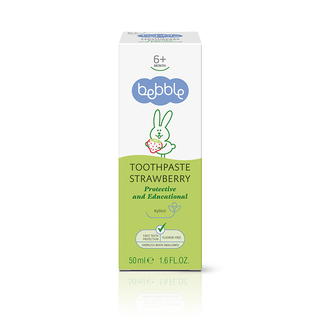 BEBBLE ЗУБНАЯ ПАСТА ДЕТСКАЯ 50мл КЛУБНИКА 6МЕС+ - Добрая аптека
