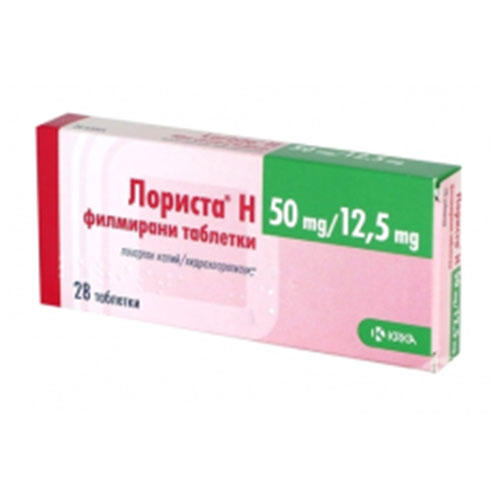 ЛОРИСТА Н 50мг/12.5мг N28 таб п.п.о. - Добрая аптека