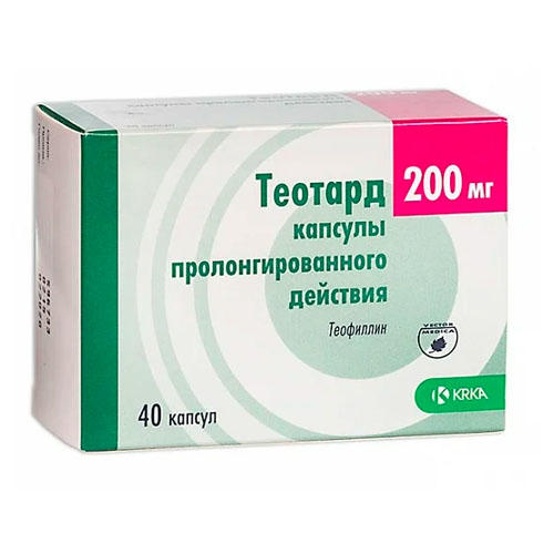 Теотард 200мг капс пролонг №40 - Добрая аптека