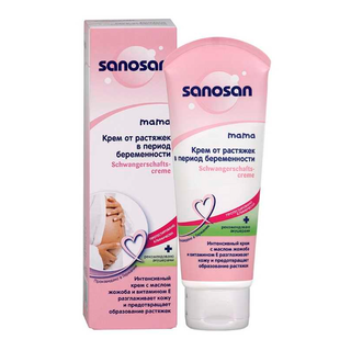 САНОСАН МАМА КРЕМ ОТ РАСТЯЖЕК ВО ВРЕМЯ БЕРЕМЕННОСТИ 200мл - Добрая аптека