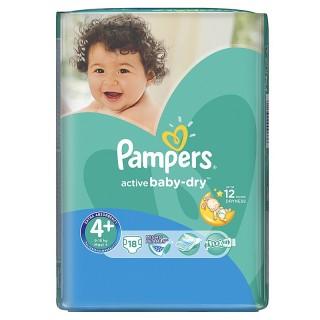 Pampers Active Baby maxi plus №4+ подгузники 9-20кг №18 - Добрая аптека
