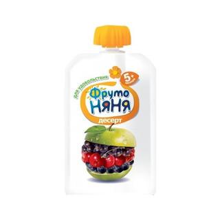 ФРУТОНЯНЯ ДЕСЕРТ 90г ЯБЛОКО ВИШНЯ ЧЕРН РЯБ ЧЕРН СМОРОД 5МЕС+ - Добрая аптека