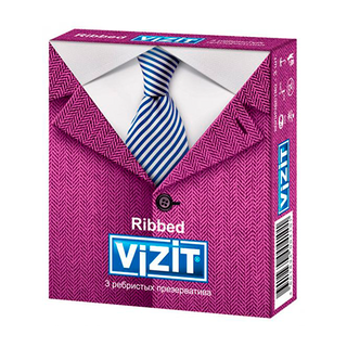 ВИЗИТ ПРЕЗЕРВАТИВЫ N3 РЕБРИСТЫЕ С КОЛЬЦАМИ - Добрая аптека