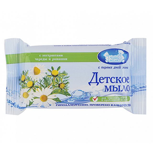 Наша мама 90 г мыло детское Череда и ромашка REL1 Наша мама 90 г мыло детское Череда и ромашка REL1 - Добрая аптека