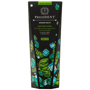 President Limited Мятный лайм зубная паста 75мл President Limited Мятный лайм зубная паста 75мл - Добрая аптека