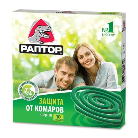 Раптор Спираль от комаров б/з №10 шт Раптор Спираль от комаров б/з №10 шт - Добрая аптека