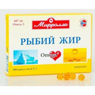 Рыбий жир пищевой 0,3г капс №100 Рыбий жир пищевой 0,3г капс №100 - Добрая аптека