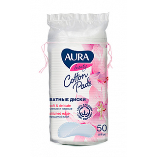 AURA Ватные диски 50шт - Добрая аптека
