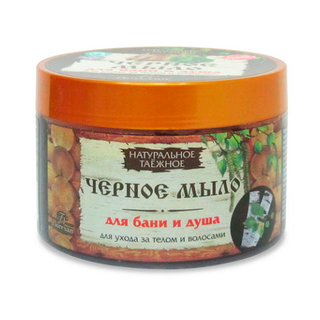 Ф-37 Мыло для бани и душа для тела и волос Черное 450г - Добрая аптека