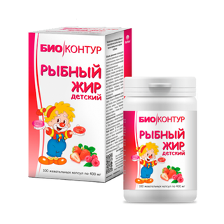 Рыбный жир детс жев 400мг капс №100 - Добрая аптека