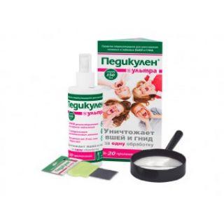 ПЕДИКУЛЕН УЛЬТРА 150мл спрей д/нар прим +ГРЕБЕНЬ+ЛУПА - Добрая аптека