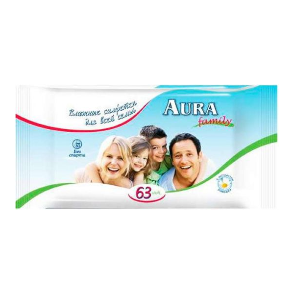 AURA Салфетки влаж д/всей семьи №63 - Добрая аптека