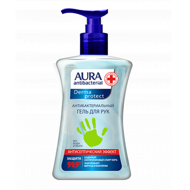 AURA Гель для рук антибактериальный 250мл - Добрая аптека