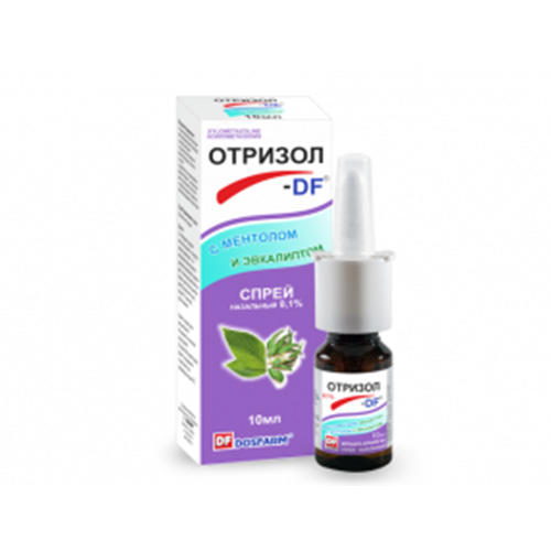 ОТРИЗОЛ-DF 0.1% 10мл спрей наз С МЕНТОЛОМ И ЭВКАЛИПТОМ - Добрая аптека